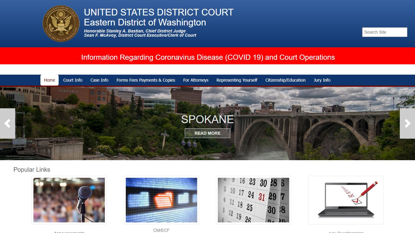 Popular Links | Eastern District of Washington